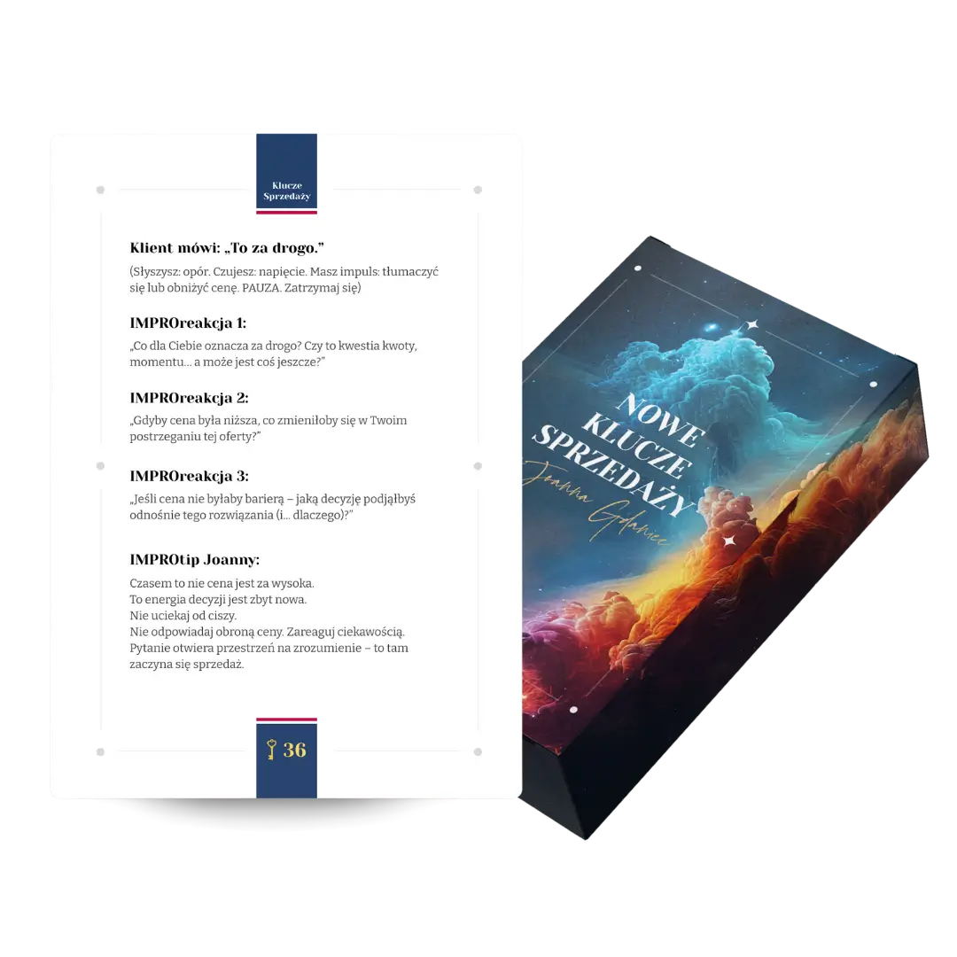 karty nowe klucze sprzedaży Joanny Gdaniec